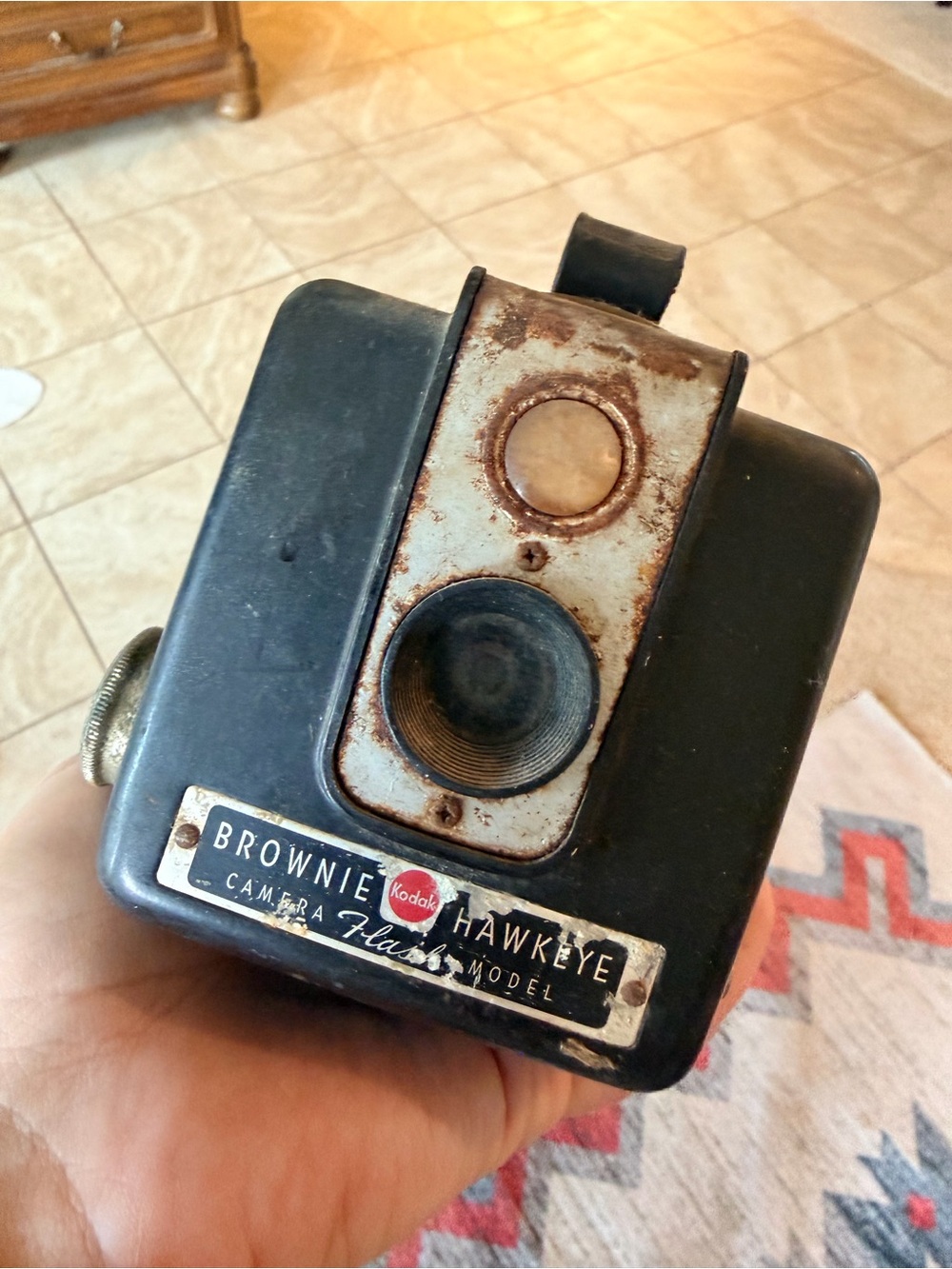 Kodak Brownie Hawkeye Flash Model Box Camera - Black